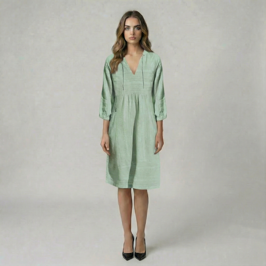 Women’s Lightweight V-Neck Midi Dress