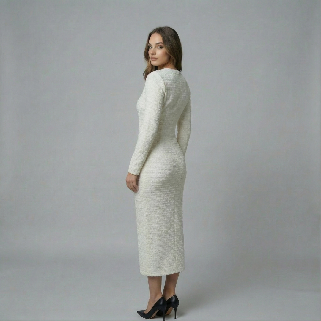 Women’s Tailored Long Sleeve Midi Dress