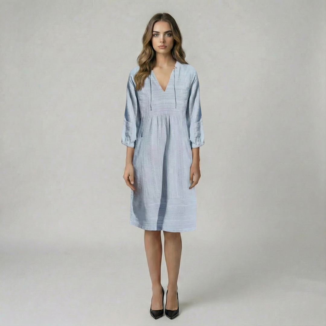 Women’s Lightweight V-Neck Midi Dress