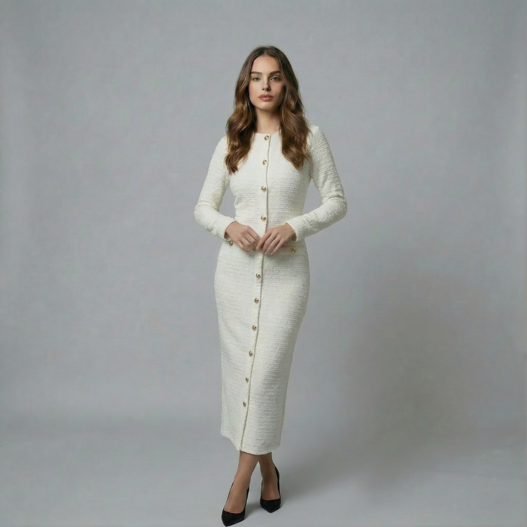 Women’s Tailored Long Sleeve Midi Dress
